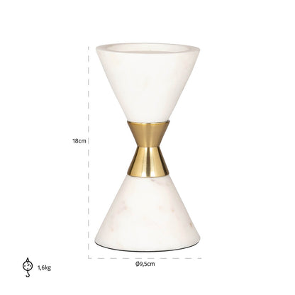 Candle holder Jurre (White)- Richmond Interiors