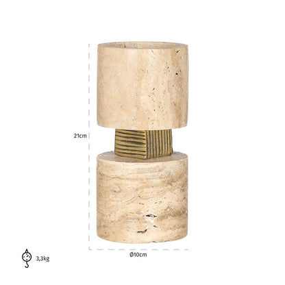 Candle holder Boaz small (Beige)- Richmond Interiors