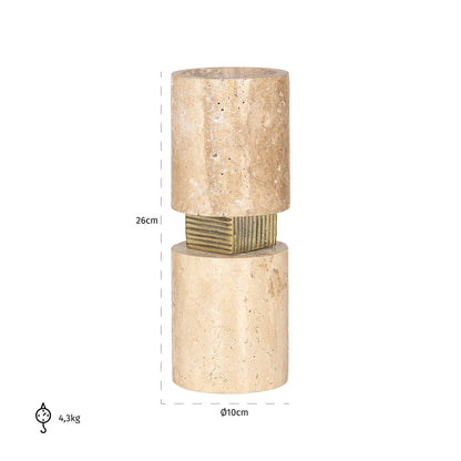 Candle holder Boaz big (Beige)- Richmond Interiors