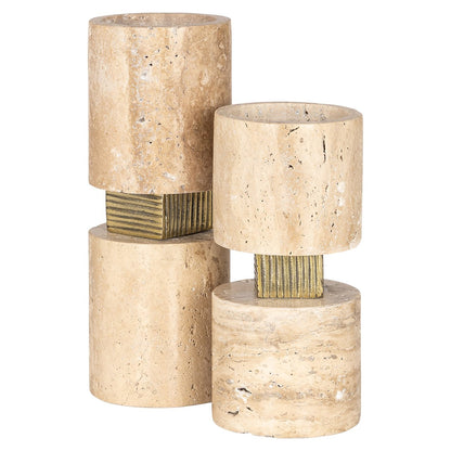 Candle holder Boaz big (Beige)- Richmond Interiors