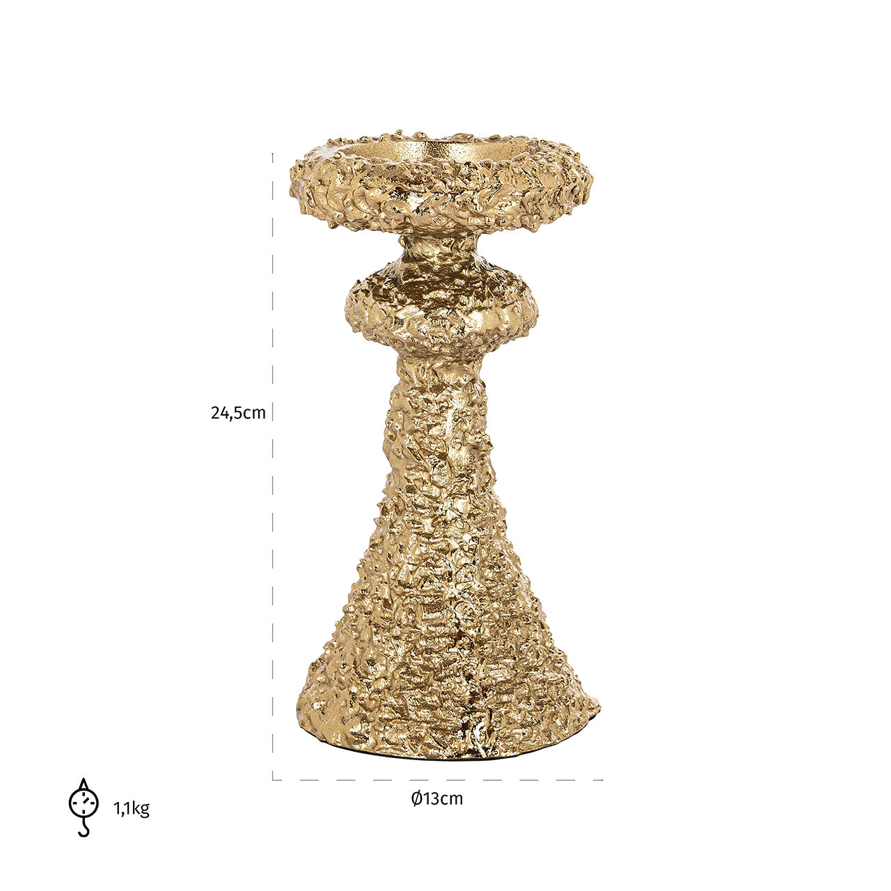 Candle holder July small (Gold)- Richmond Interiors