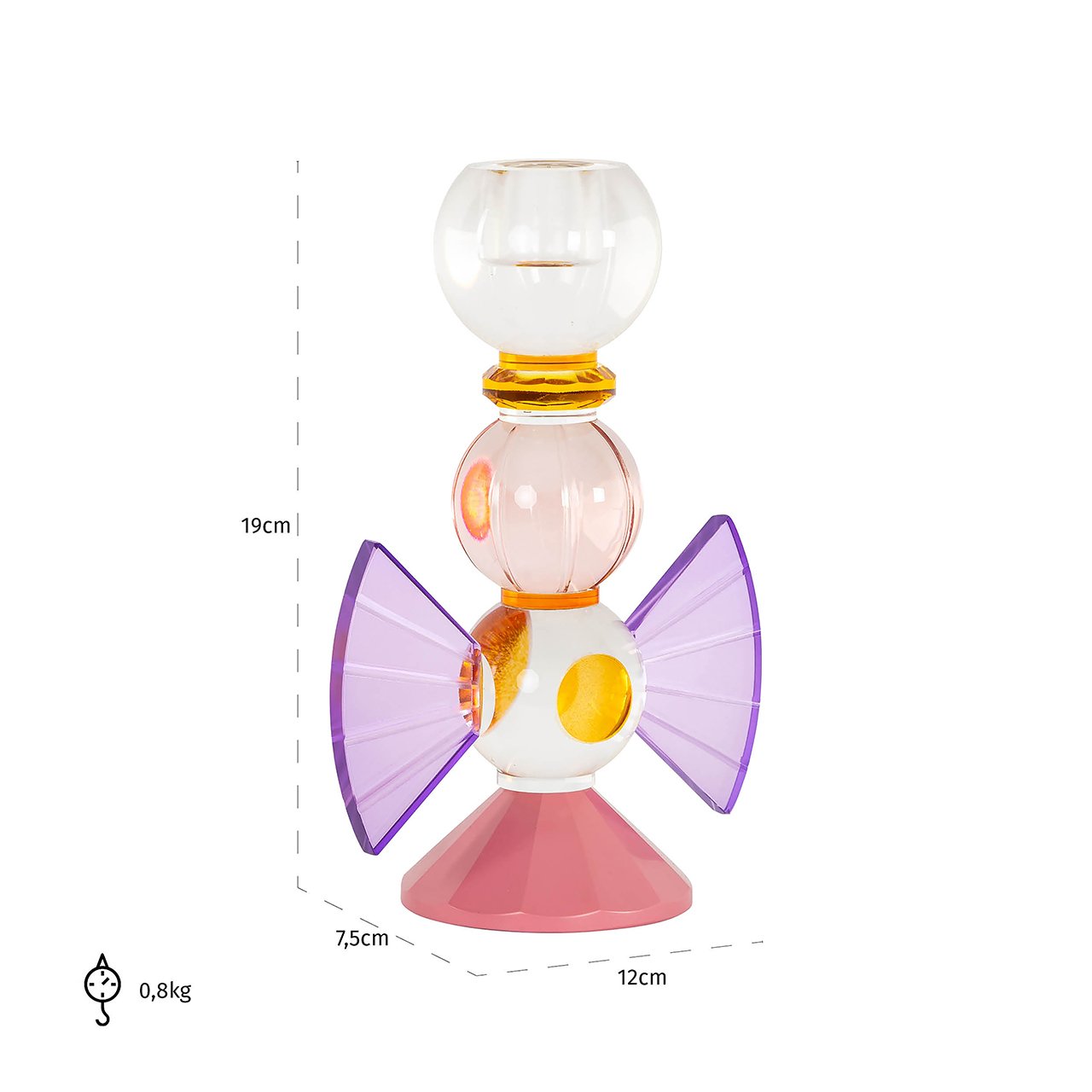 Candle holder Liony (Pink)- Richmond Interiors