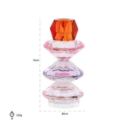 Candle holder Yalena big (Pink)- Richmond Interiors