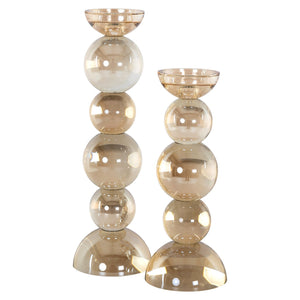 Candle holder Emie brown small