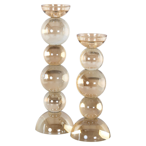 Candle holder Emie brown small