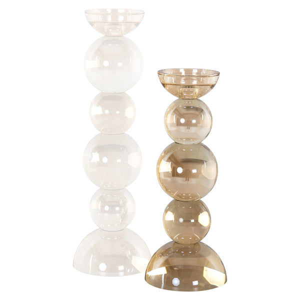 Candle holder Emie brown small