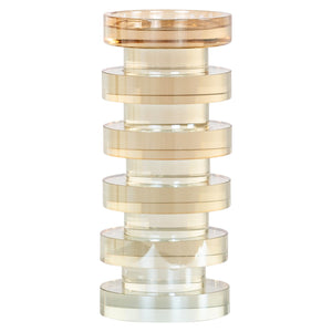 Candle holder Cira amber small