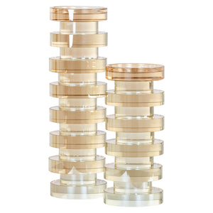 Candle holder Cira amber small