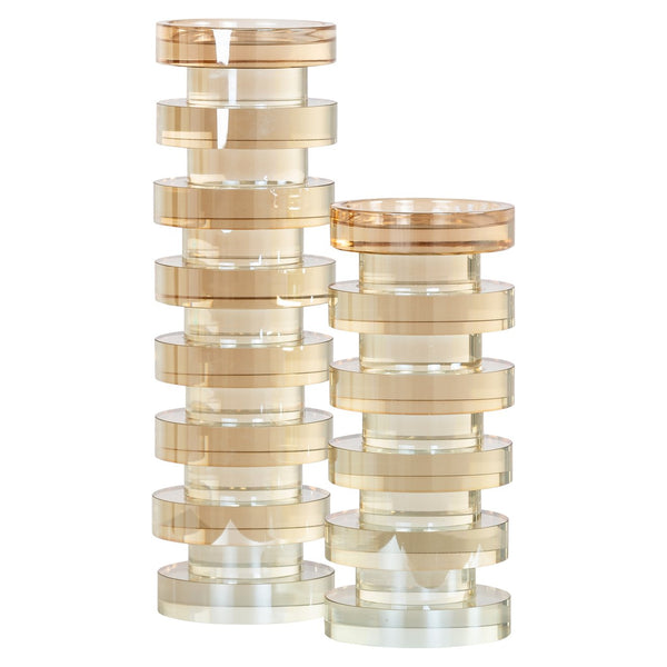Candle holder Cira amber small