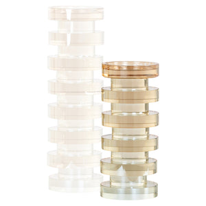 Candle holder Cira amber small