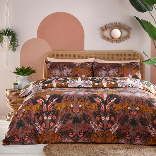 KAIHALULU SUPER KING DUVET SET COCOABERRY