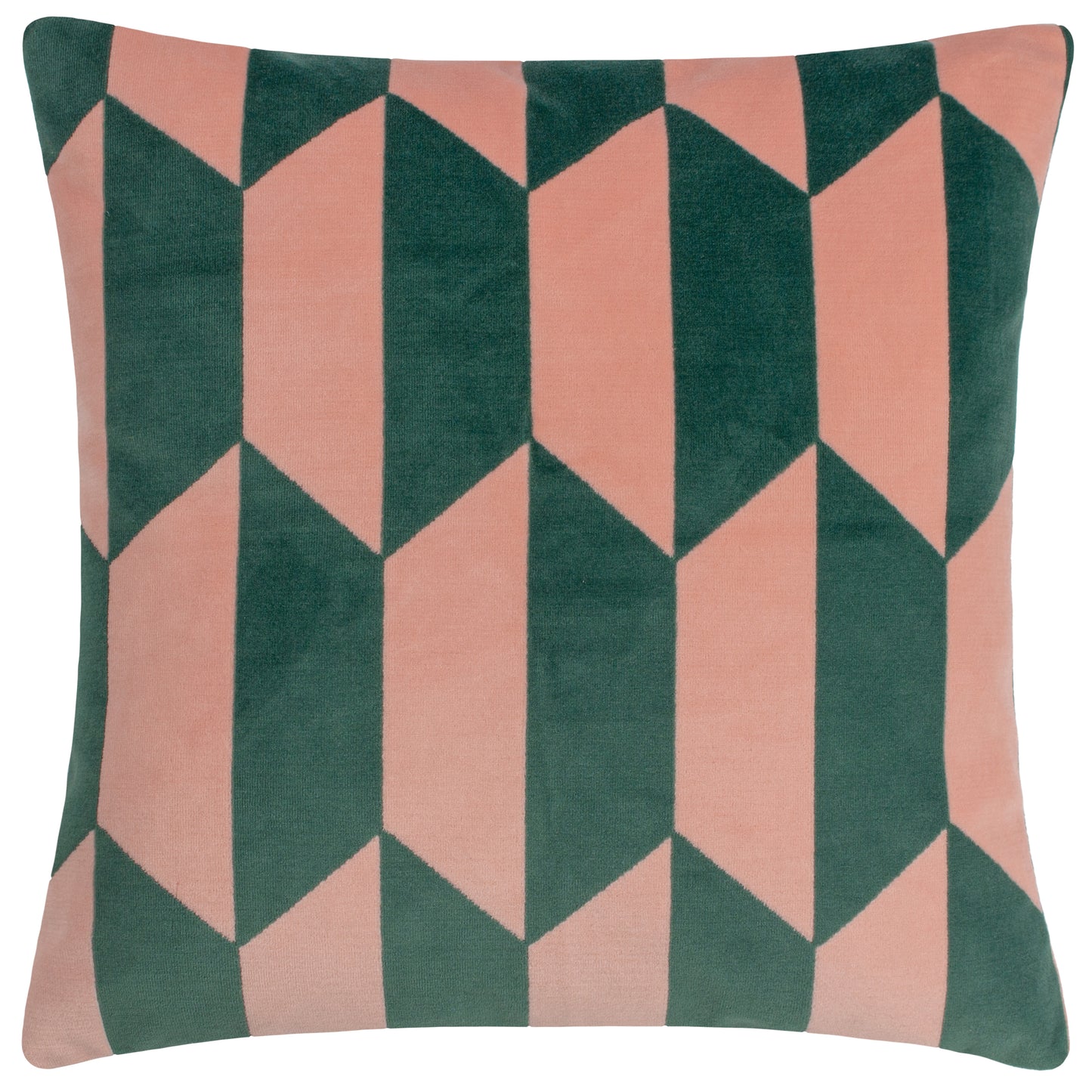 KALHO 45X45 FEATHER FILLED CUSHION PINK/GREEN
