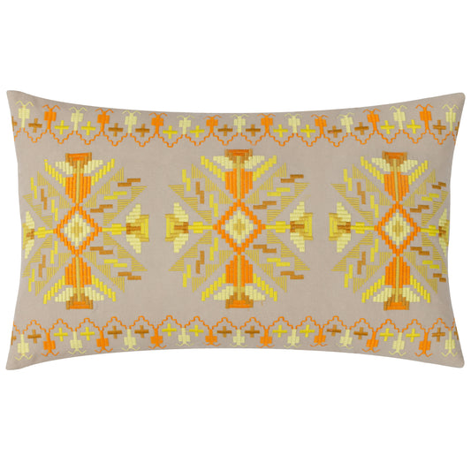 KALINA 35X60 FEATHER FILLED CUSHION YELLOW