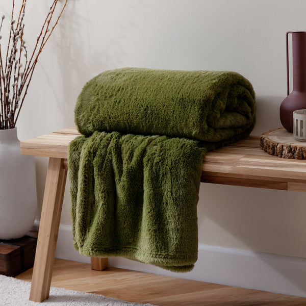 Kallu 130x180 Throw Olive - view 3