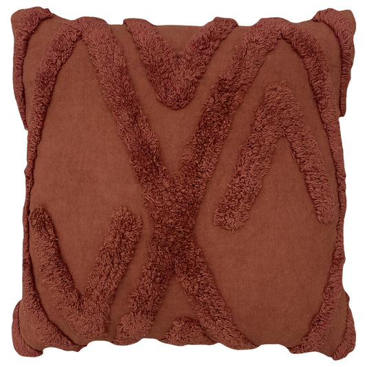 KAMJO 50X50 FEATHER FILLED CUSHION RED