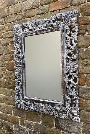 Belladonna Carved Mirror Grey
