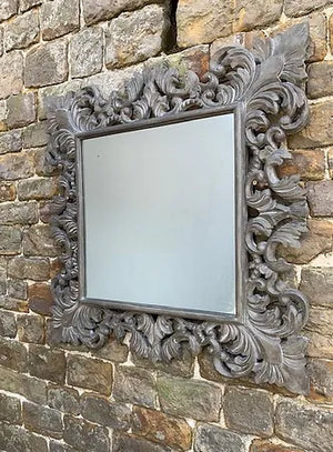 Baron Carved Grey Mirror