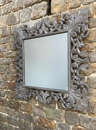 Baron Carved Grey Mirror
