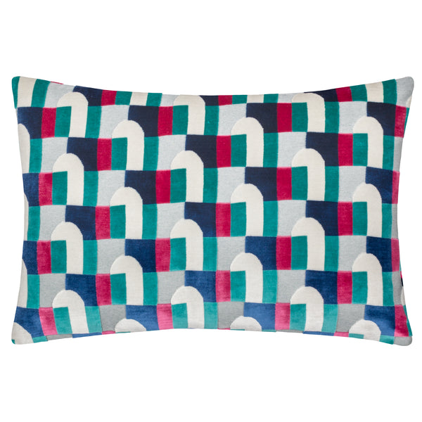 Keela 35x50 Feather Filled Cushion Magenta/blue