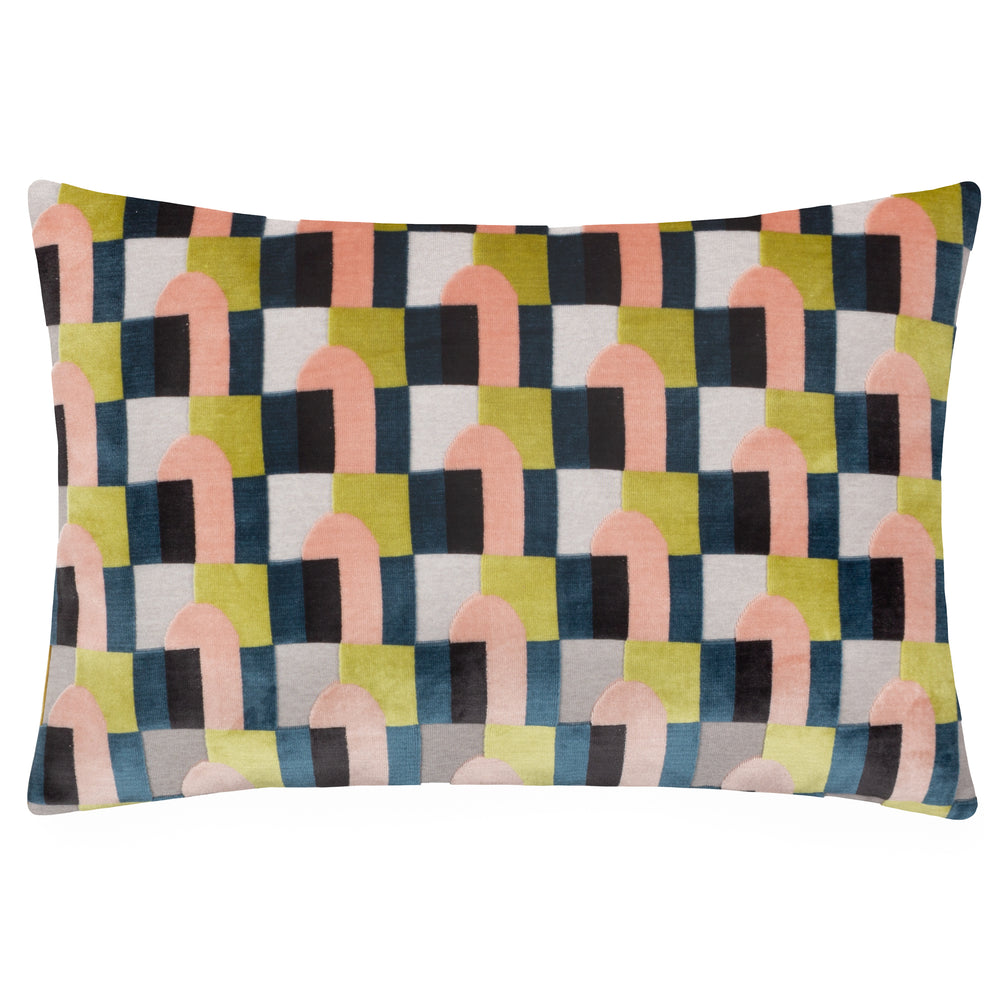 Keela 35x50 Feather Filled Cushion Pink/avo Green
