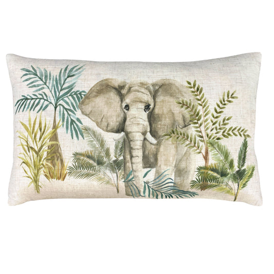 KENYA 30X50 FEATHER FILLED CUSHION ELEPHANT