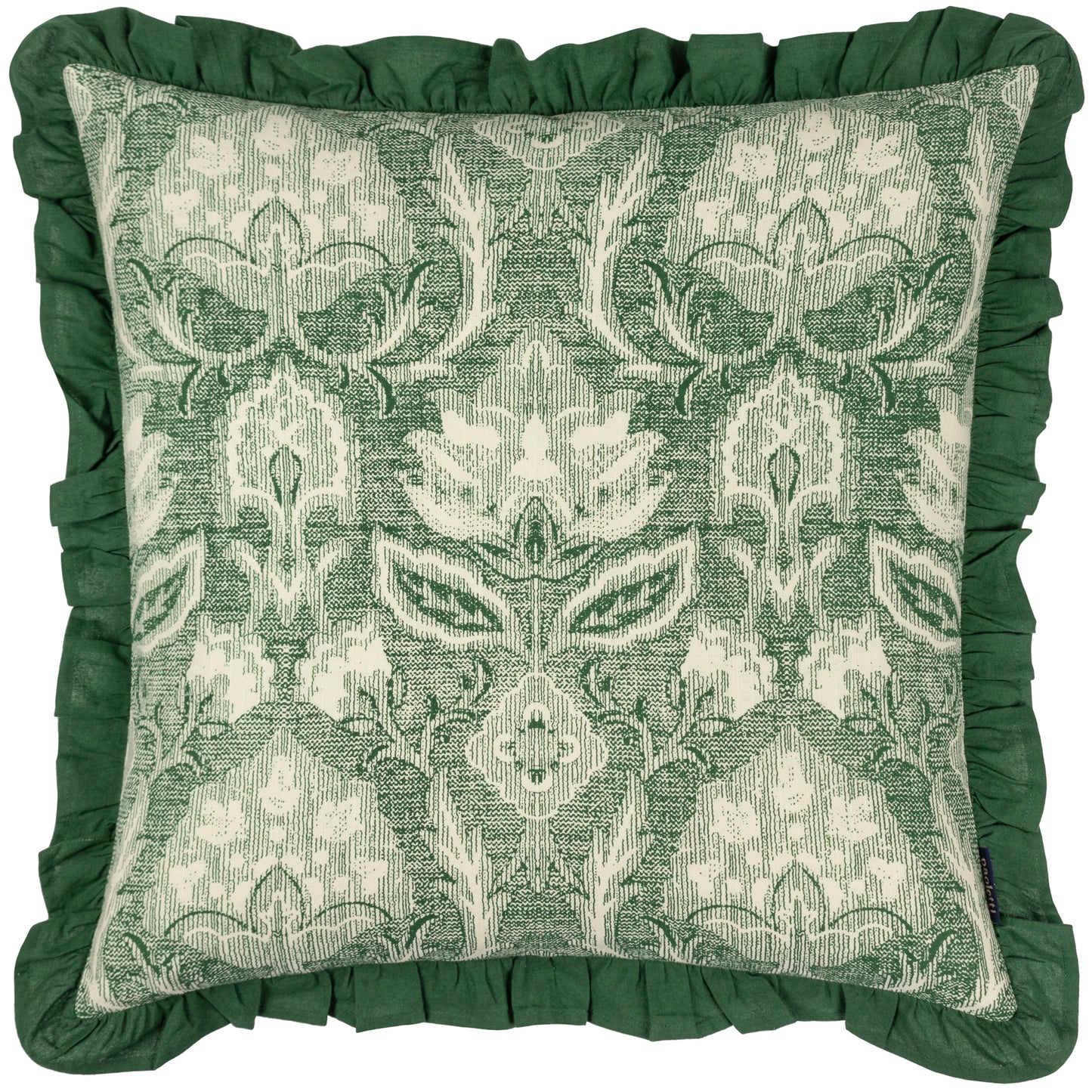 KIRKTON 50X50 FEATHER FILLED CUSHION BOTTLE GREEN
