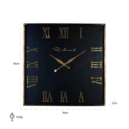 Clock Derial square gold (Gold)- Richmond Interiors
