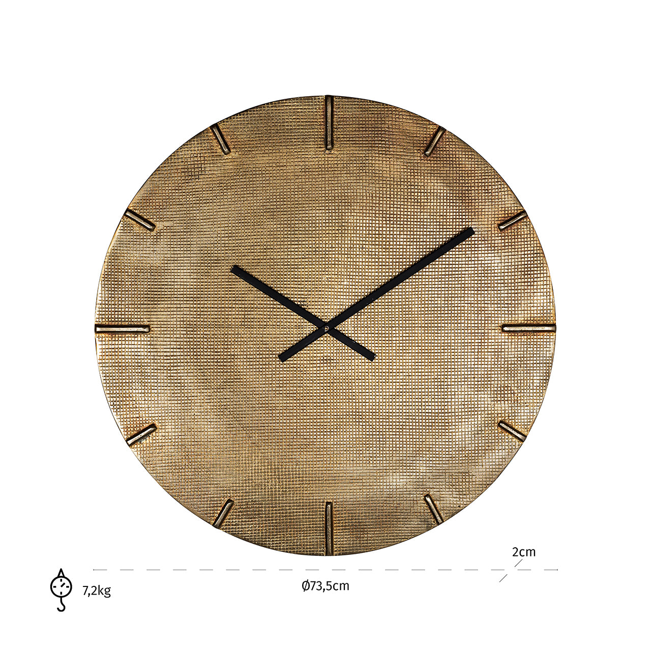 Clock Zane (Gold)- Richmond Interiors
