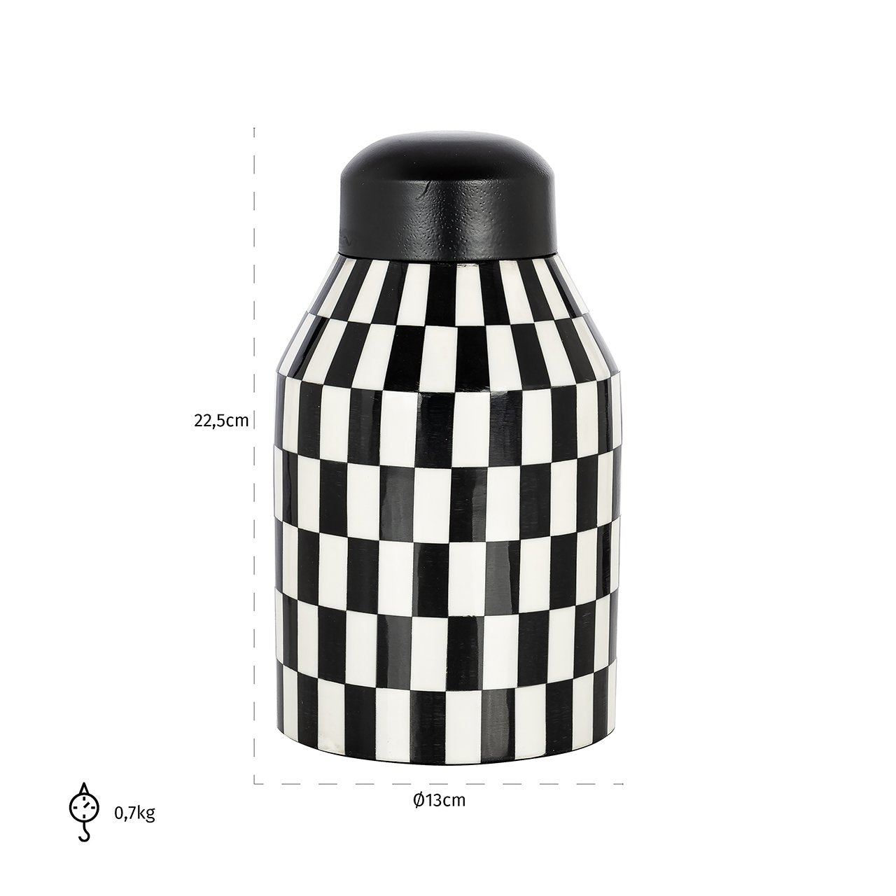 Jar Malou small (Black/white)- Richmond Interiors