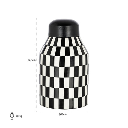 Jar Malou small (Black/white)- Richmond Interiors