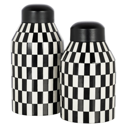 Jar Malou small (Black/white)- Richmond Interiors