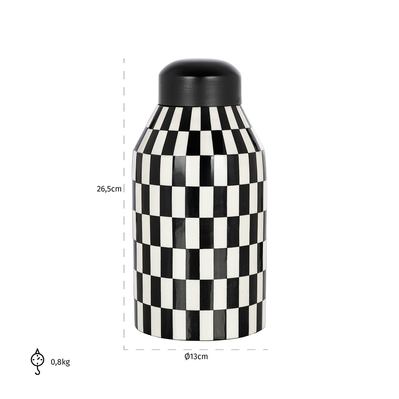 Jar Malou big (Black/white)- Richmond Interiors