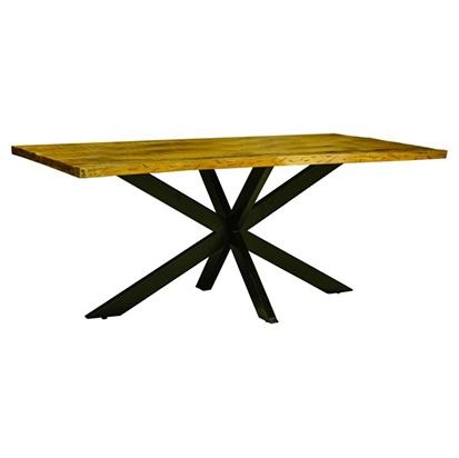 Kerela Artificial Edge Spider Leg Dining Table 140 cm