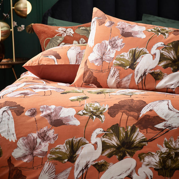 Kushiro Single Duvet Set Coral - Riva