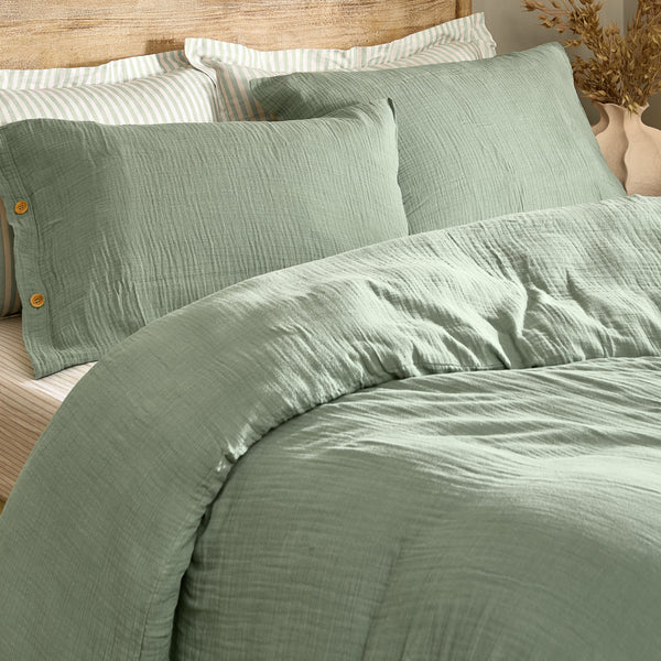 Lark Single Duvet Set Eucalyptus - Riva