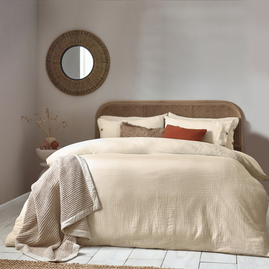 LARK SINGLE DUVET SET NATURAL