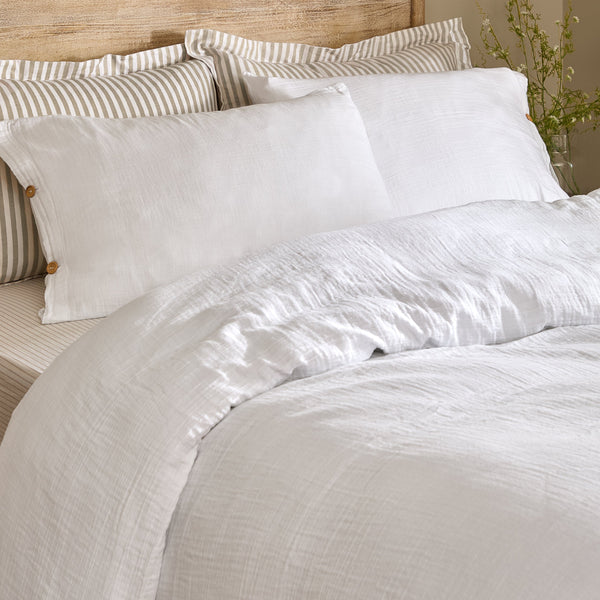 Lark Single Duvet Set White - Riva