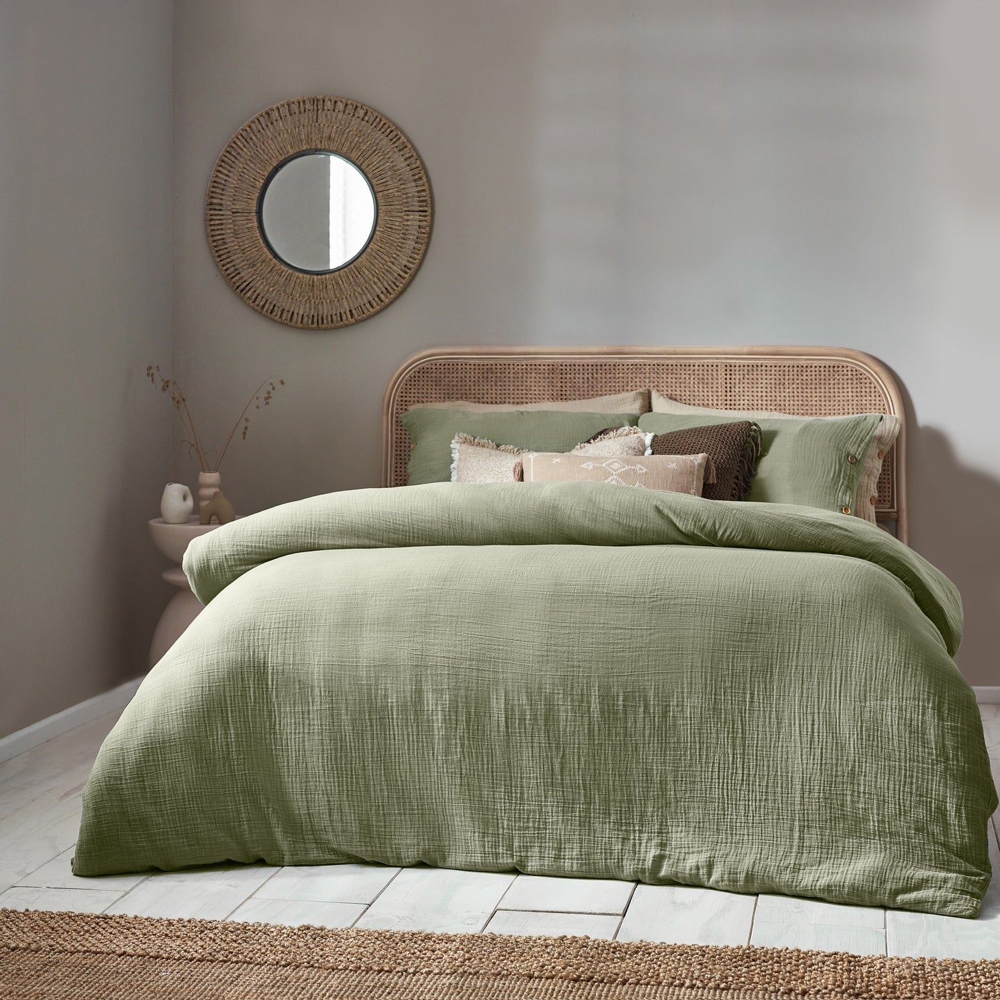 LARK DOUBLE DUVET SET EUCALYPTUS