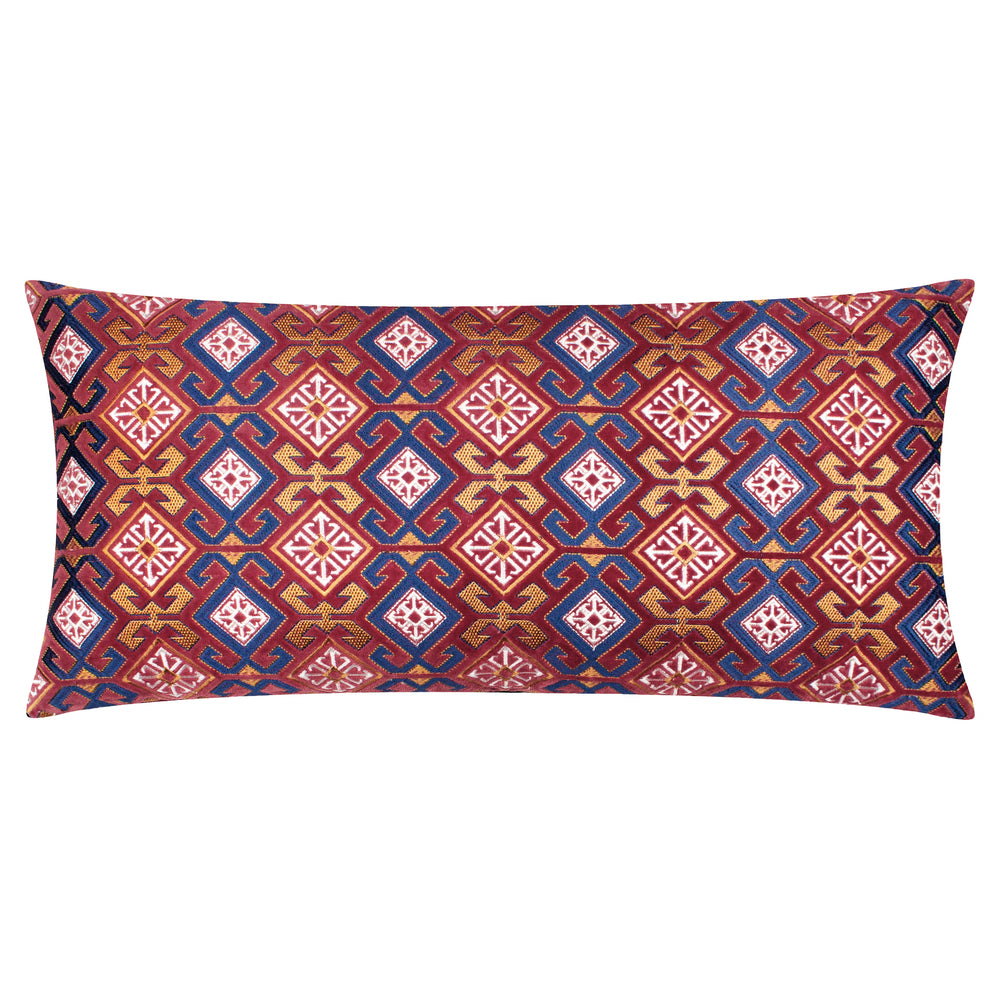 Laurel 30x60 Feather Filled Cushion Ruby/gold