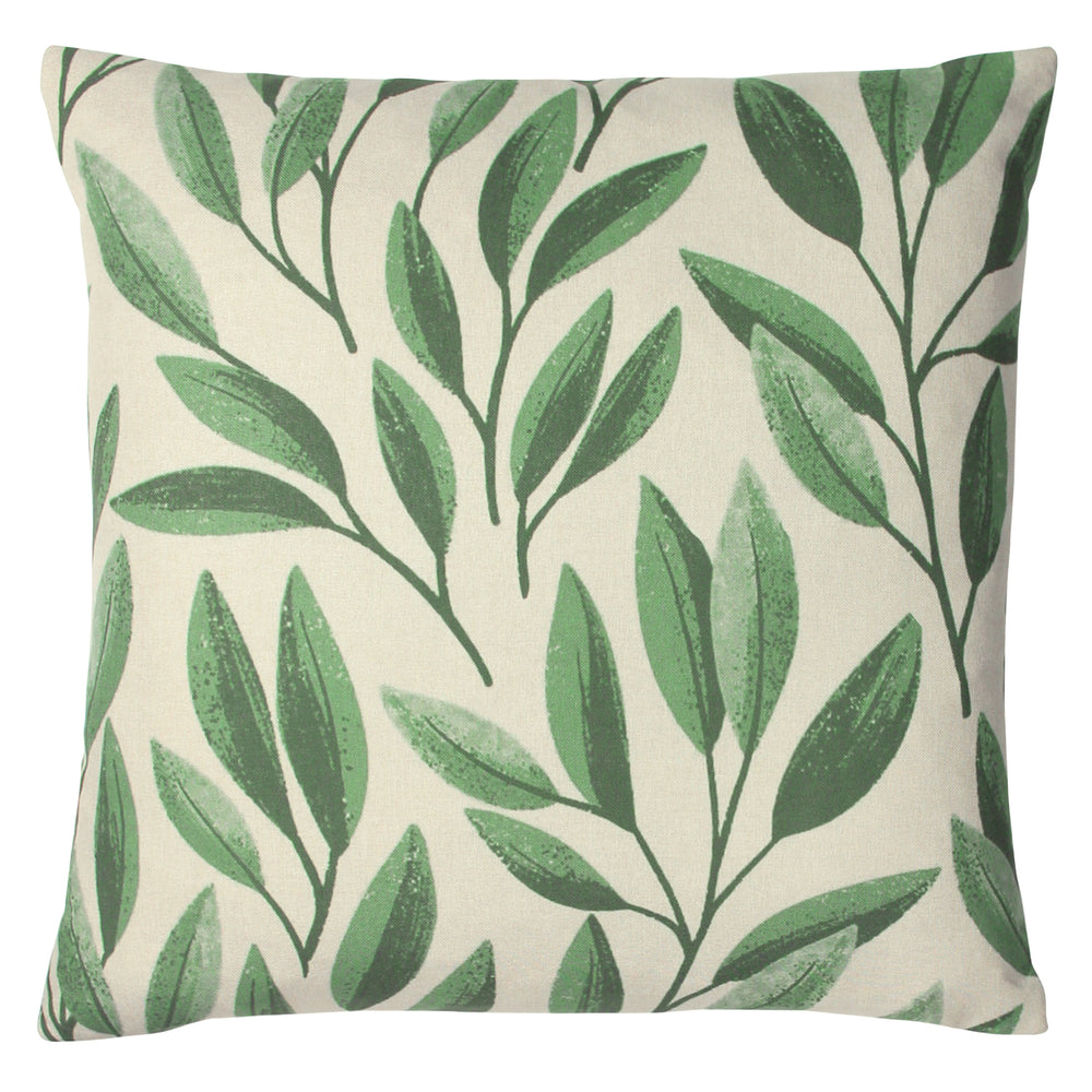Laurel 45x45 Feather Filled Cushion Forest Green