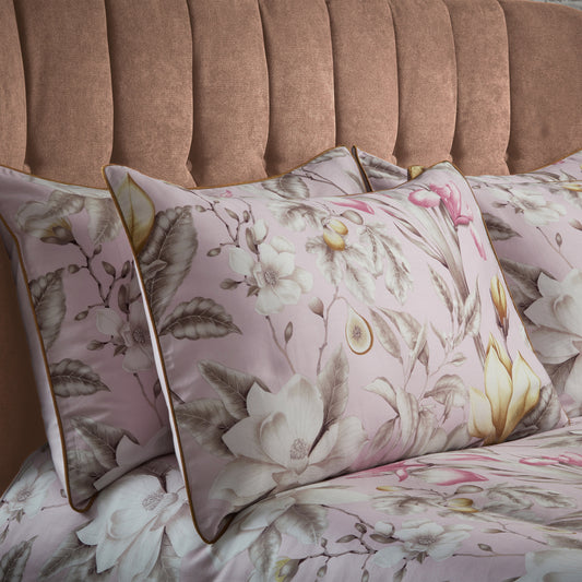 LAVISH PIPED PILLOWCASE PAIRS BLUSH