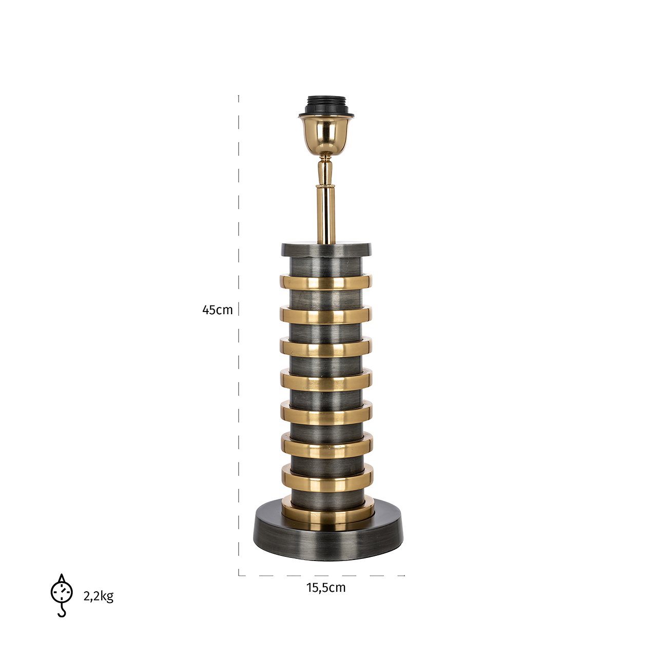 Table lamp Jaline (Black/gold)