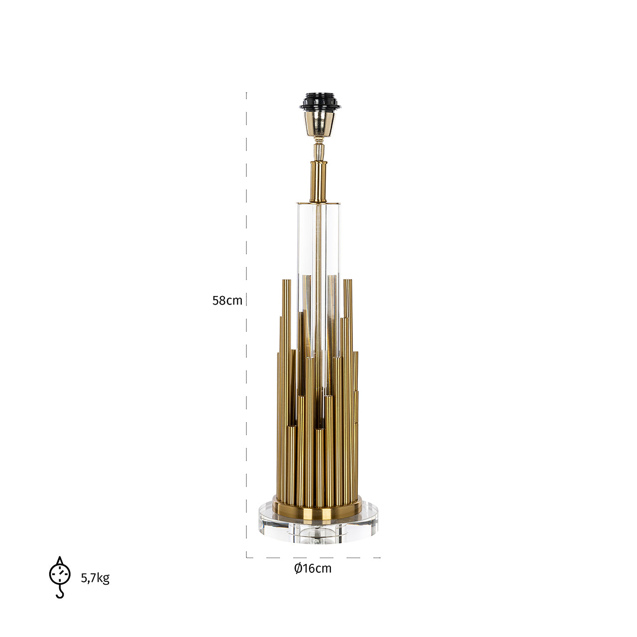 Table lamp Dex (Brushed Gold)- Richmond Interiors