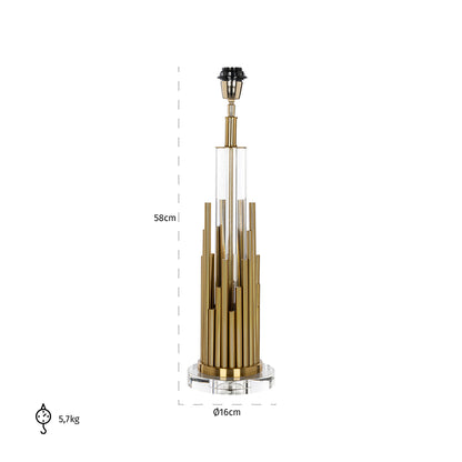 Table lamp Dex (Brushed Gold)- Richmond Interiors