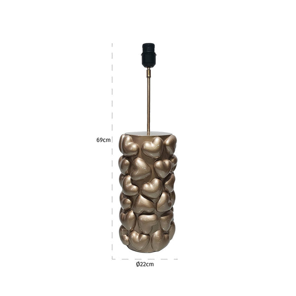 Table Lamp Nancy Hearts (gold) – Richmond Interiors