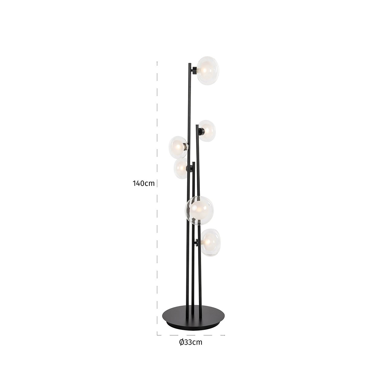 Floor lamp Luva black (Black)- Richmond Interiors