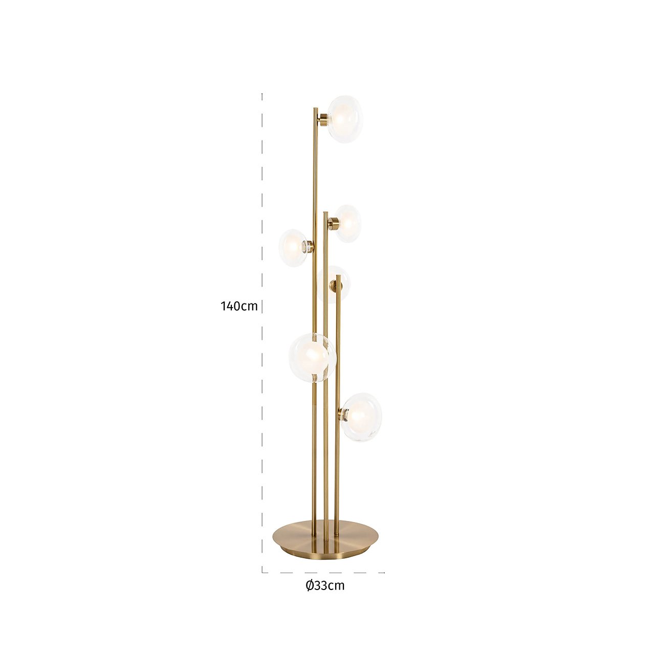 Floor lamp Luva brass (Brushed Gold)- Richmond Interiors