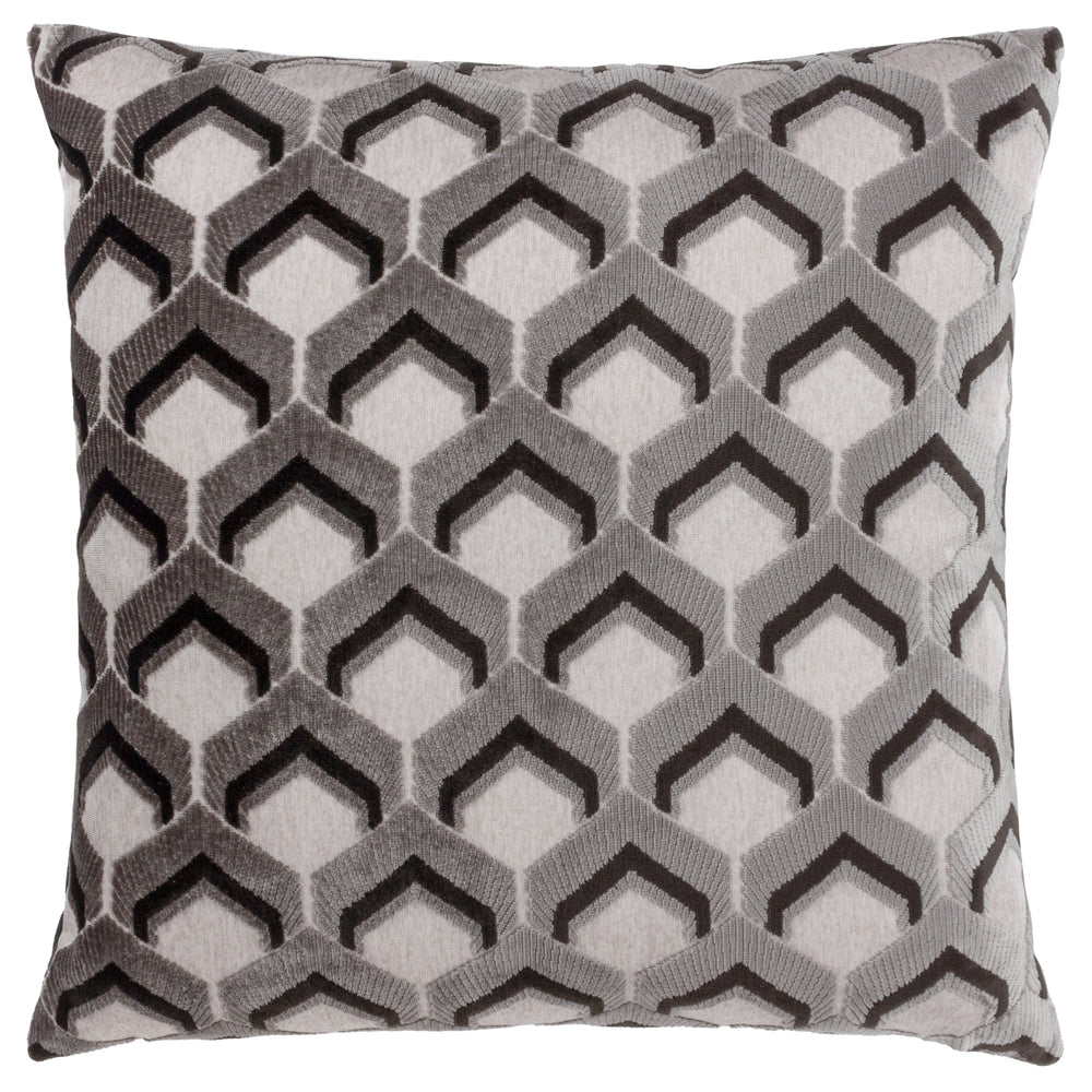 Ledbury 45x45 Feather Filled Cushion Grey/black