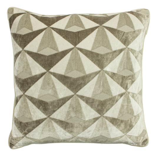 LEVEQUE 50X50 FEATHER FILLED CUSHION IVORY/TAUPE