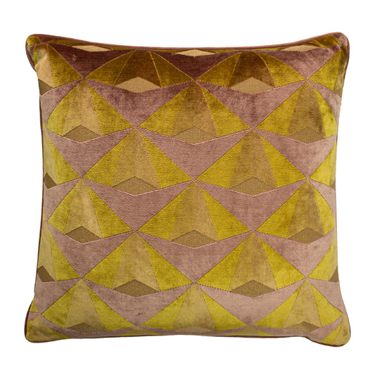 LEVEQUE 50X50 FEATHER FILLED CUSHION OCHRE/BLUSH